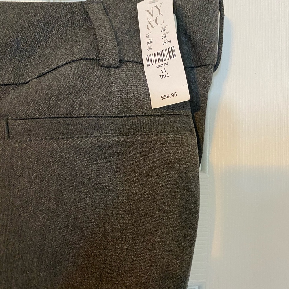 Charcoal Gray brand new slacks with tags from NY&C